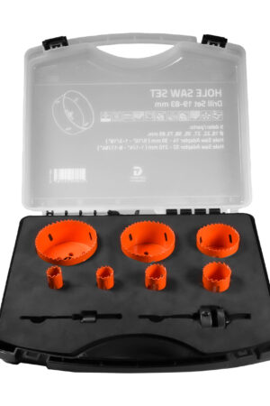 Hole Saw Bi-Metal Cobolt Set 9 delar 19,22,27,35,58,73,83 mm