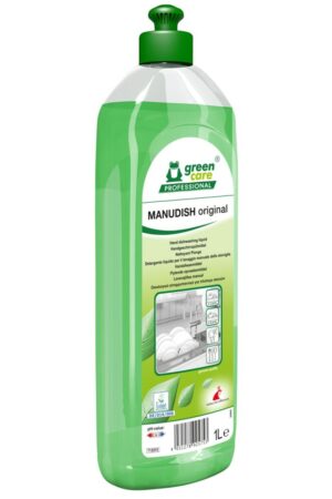 Handdiskmedel Green Care Professional MANUDISH Original, 1 l, med färg och doft (Kartong/10st)
