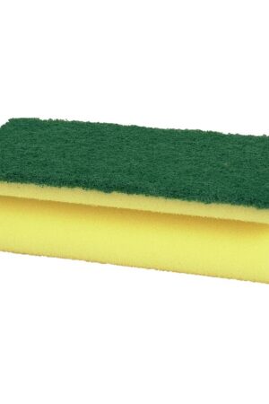 Skursvamp, Grov skureffekt, 14x7x4,2cm, grön, nylon/polyester/polyeter (kartong/100st)