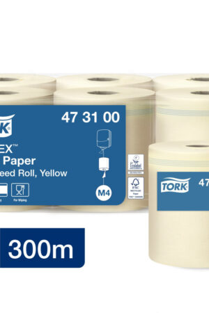 Tork M4 Reflex Basic Papper Tork avtorkning c-matad, gul Reflex 1-lag (6/rullar)
