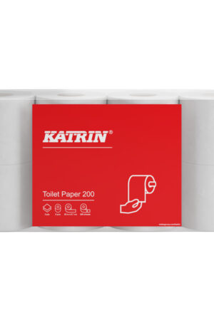 Toalettpapper Katrin Classic 200 25m 2-l vit, Kvantitet: 64 rullar