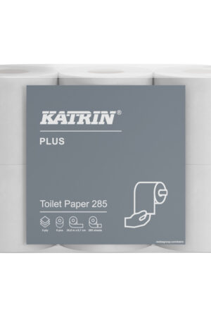 Toalettpapper Katrin Plus Soft 285 35,6m 3-p vit, Kvantitet: 42 rullar