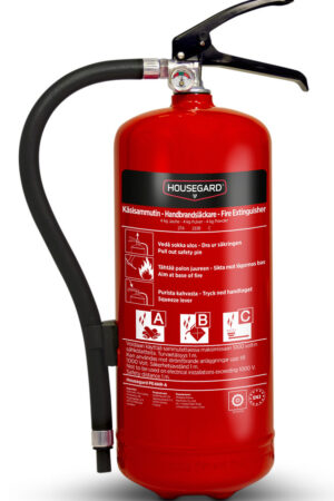 Housegard Brandsläckare pulver Brandsläckare Housegard PE4HR-A pulver 27A 4 kg