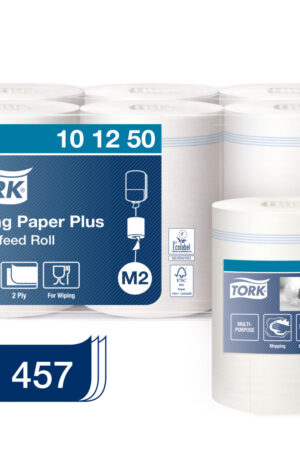 Tork M2 Plus 2 lager Avtorkningspapper Centrummatat (6/rullar)