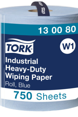 Tork W1 extra kraftigt 3 lager Avtorkningspapper Tork Extra Kraftigt Blå Stor rulle W1 Quick Dry 255mx37cm, FSC (1ST)