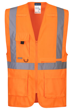 C357 - Hi-Vis Executive väst med surfplattficka