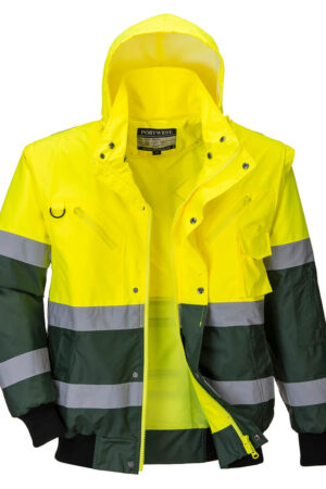 C565 - X Hi-Vis Bomber Jacka Gul/Grön