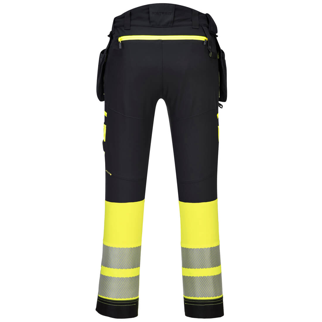 DX445 - DX4 Hi-Vis Hantverksbyxa Med Avtagbara Spikfickor Klass 1 Gul/Svart - Bild 2