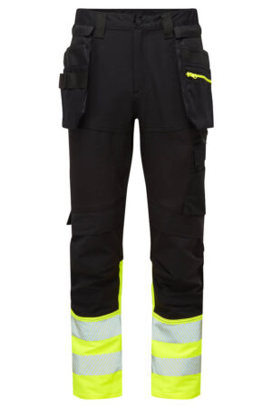 DX457 - DX4 Hi-Vis klass 1 Hantverksbyxa med avtagbara Spikfickor