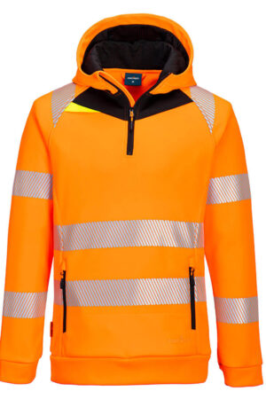 DX482 - DX4 Hi-Vis Hoddie med 1/4 dragkedja