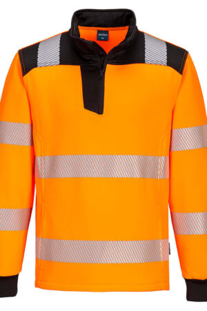 PW326 - PW3 Hi-Vis 1/4 Zip Sweatshirt med dragkedja