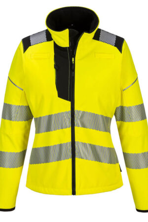 PW381 - PW3 Hi-vis softshell för kvinnor Gul/Svart