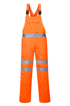 RT43 - Hi-Vis-polybomulls tjänstehäftklädsel och hängslen Orange