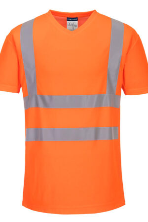 S179 - V-ringad meshinsats T-shirt