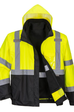 S365 - Hi-Vis Premium 3-in-1 Bomber Jacka Gul/Svart