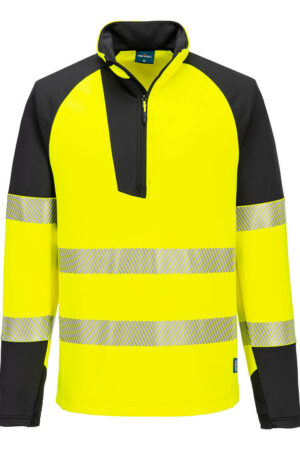 T172 - PW3 Hi-Vis 1/4 Zip Sweatshirt med dragkedja