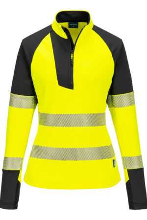 T173 - PW3 Hi-Vis 1/4 Zip, sweatshirt med dragkedja för damer