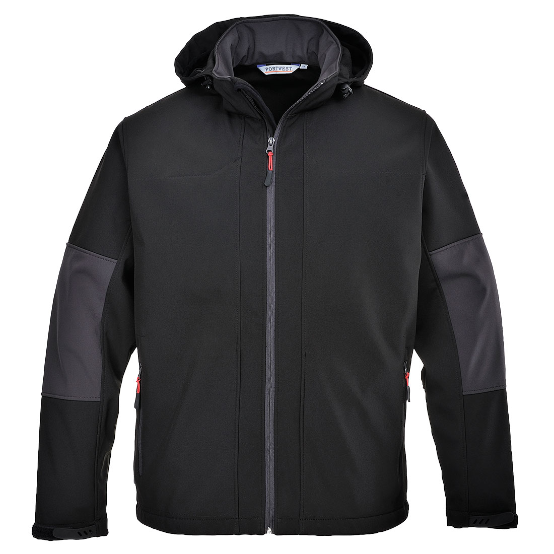 TK53 - Softshell med Huva (3L) Svart