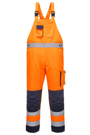 TX52 - Dijon Hi-Vis Hängselbyxa Orange/Marinblå
