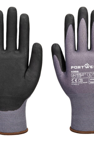 A356 - Montagehandske ESD Nitrilskum 12-pack Grå/Svart