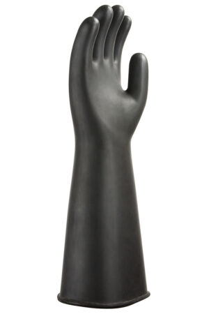 A802 - Heavyweight Latex Rubber Gauntlet Svart (12PAR)