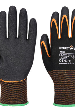AP35 - Grip 15 Nitrilhandske med dubbel handflata Svart/Orange