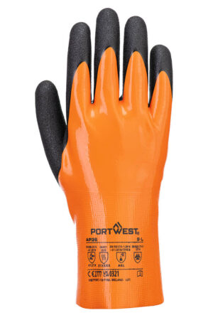 AP36 - Grip 15 Nitrilhandske Orange/Svart (12PAR)