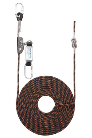 FP90 - Fallskydd med 10 m rep Svart/Orange