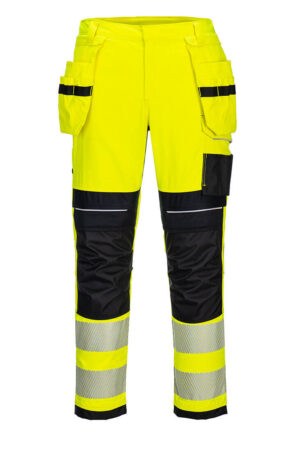 FR407 - PW3 FR Modaflame Hi-Vis Hantverksbyxa Stretch Klass 2 Gul/Svart