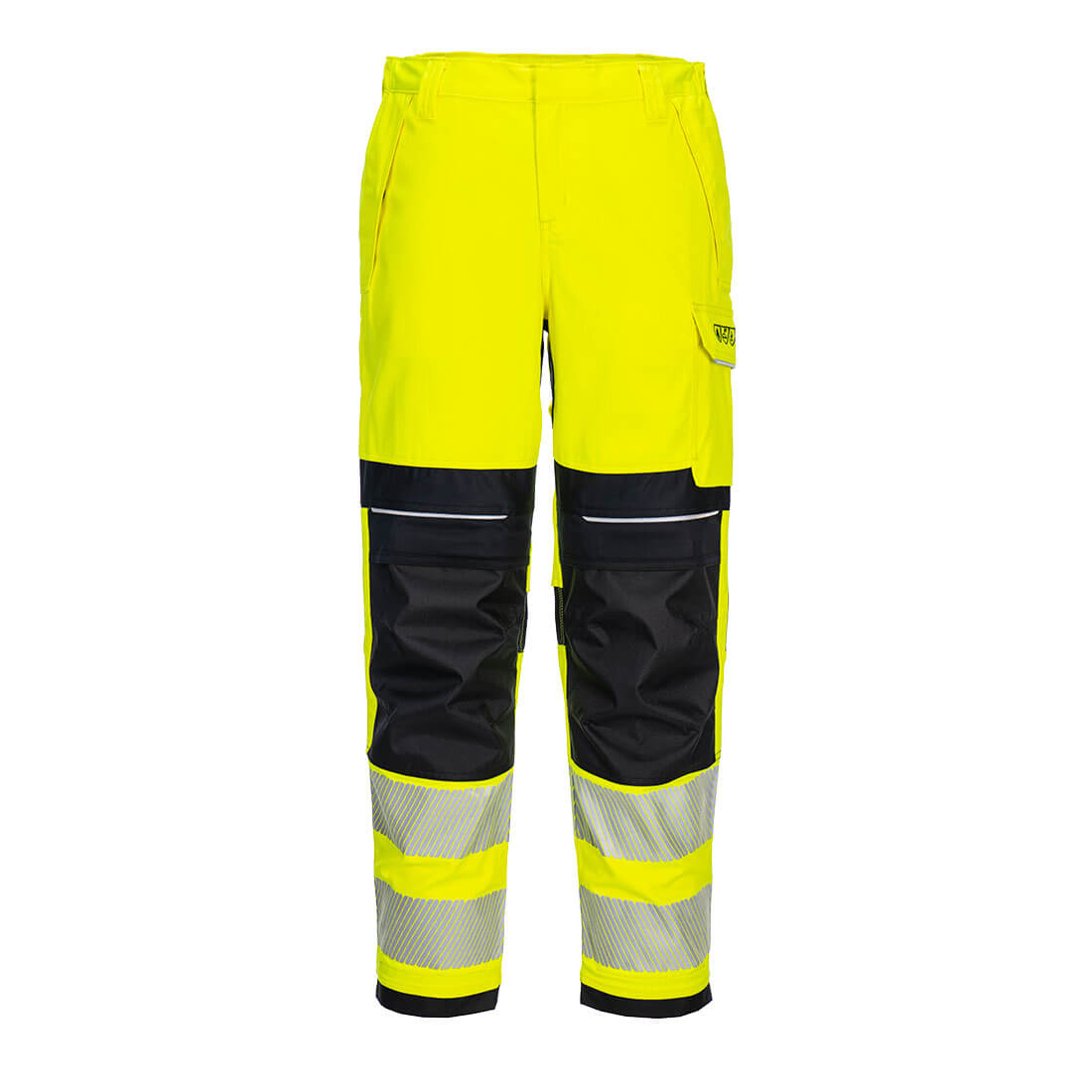 FR409 - PW3 FR Modaflame Hi-Vis Arbetsbyxa Stretch Dam Klass 2 Gul/Svart