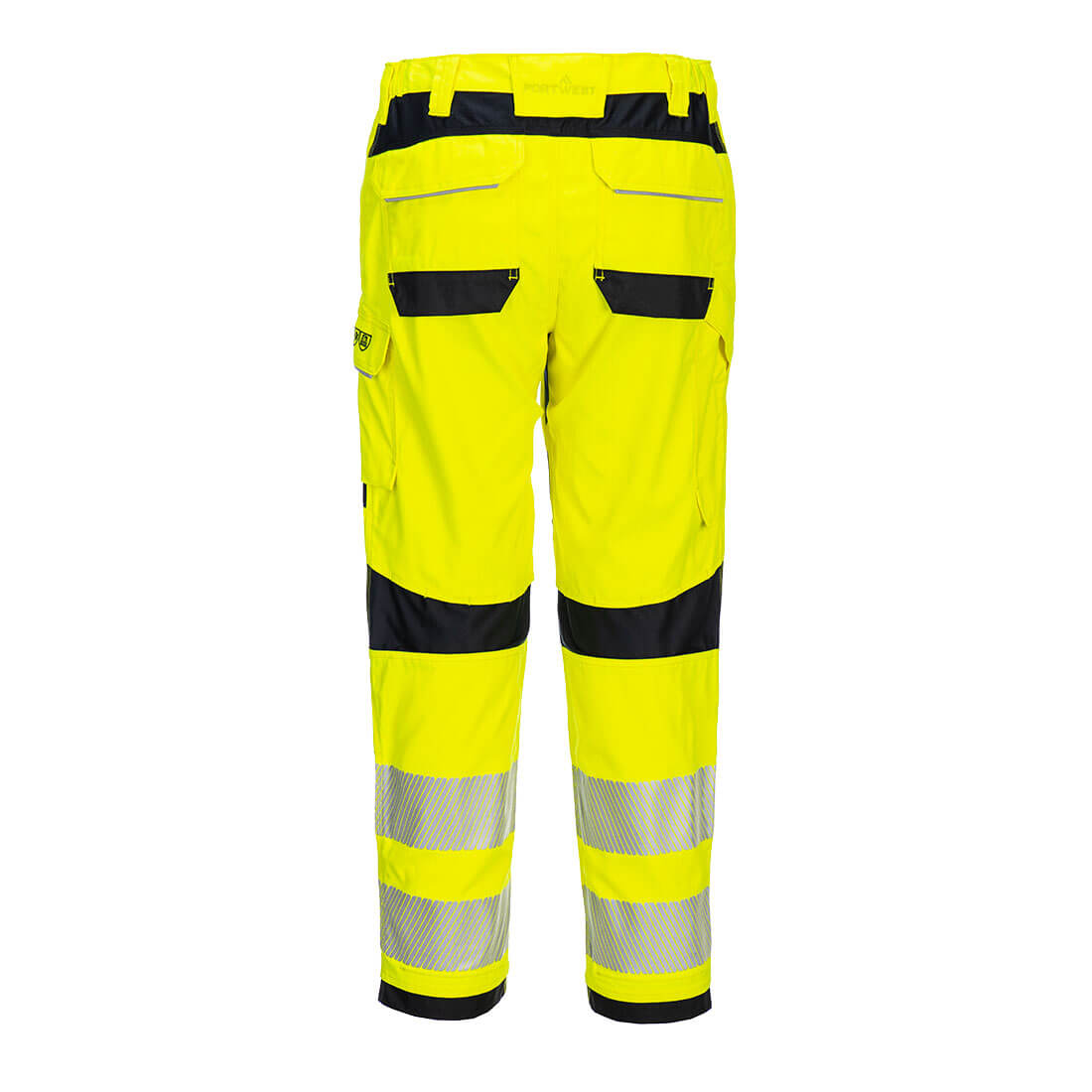 FR409 - PW3 FR Modaflame Hi-Vis Arbetsbyxa Stretch Dam Klass 2 Gul/Svart - Bild 2