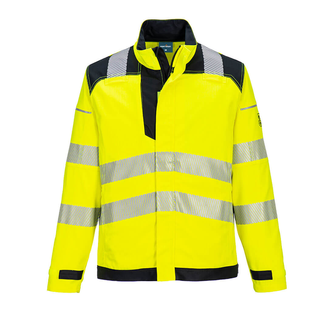 FR714 - PW3 FR Modaflame Hi-Vis Arbetsjacka Stretch Klass 3 Gul/Svart
