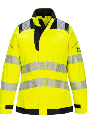 FR715 - PW3 FR Modaflame Hi-Vis Arbetsjacka Stretch Dam Klass 2 Gul/Svart
