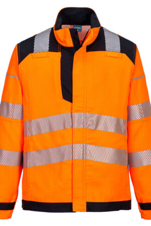 FR722 - PW3 FR Modaflame HVO Arbetsjacka Stretch Klass 3 Orange/Svart