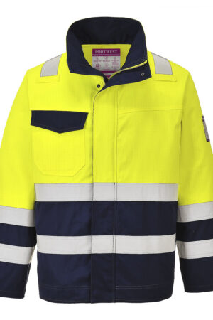 MV25 - Hi-Vis Modaflame Jacka Gul/Marinblå