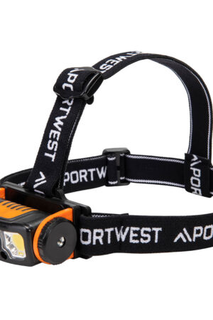 PA76 - LED rörelsesensor USB pannlampa Svart/Orange