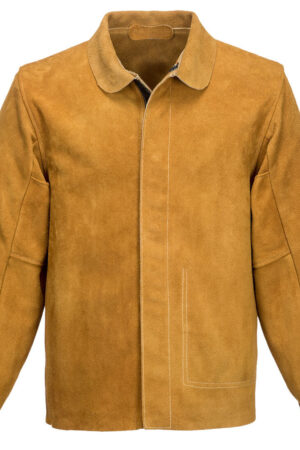 SW34 - Läder Svetsjacka Gulbrunt