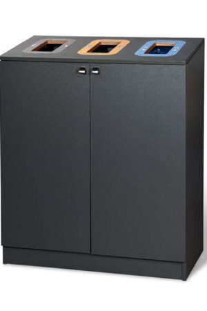 Källsorteringsskåp Bin Multi 3 Mini med Inkastöppning 3 st 100x220mm
