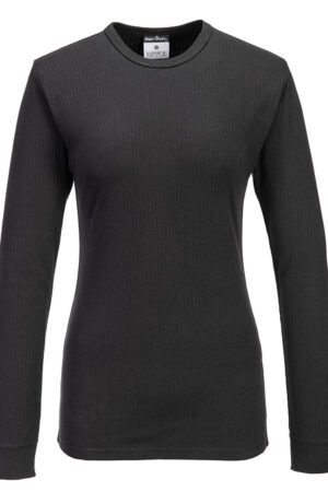 B126 - Långärmad termotröja för kvinnor Svart